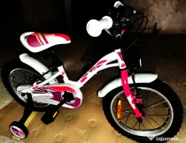 Bicicletă copii 12 inch Sprint Alice – nouă, roți ajutătoare