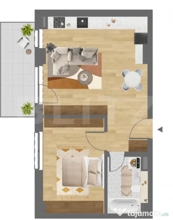 COMISION 0 | APARTAMENT 2 CAMERE | CITIUS | PRIVELISTE SUPER