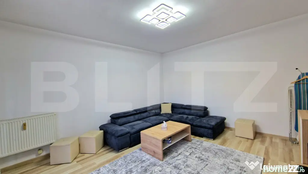 Apartament cu 2 dormitoare, balcon inchis, parter inalt, par - Floresti (Cluj)