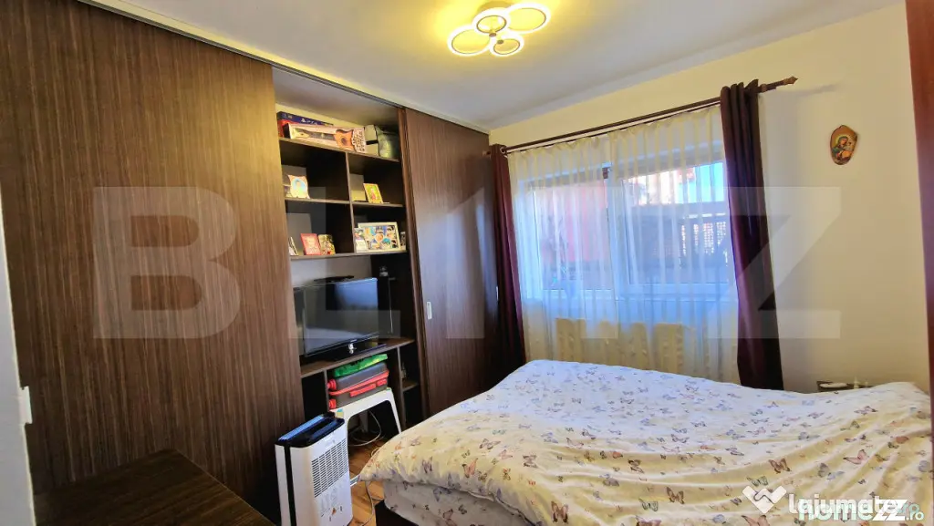 Apartament cu 2 dormitoare, balcon inchis, parter inalt, par - Floresti (Cluj)