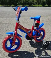 Bicicleta cu pedale, Spiderman, 12 ", varsta recomandata 3 ani+ 