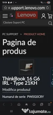 Laptop Lenovo ThinkBook 16 G6 irl 