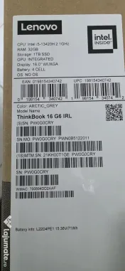 Laptop Lenovo ThinkBook 16 G6 irl 