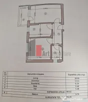 Apartament cu 2 camere de vanzare -Pacii-cu centrala-semi... 
