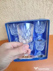 Set 6 pahare de cristal vintage 