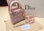 Genti mini ,model Lady Dior,diverse nuanțe,curea detasabila umăr,France, saculet, etichetă 