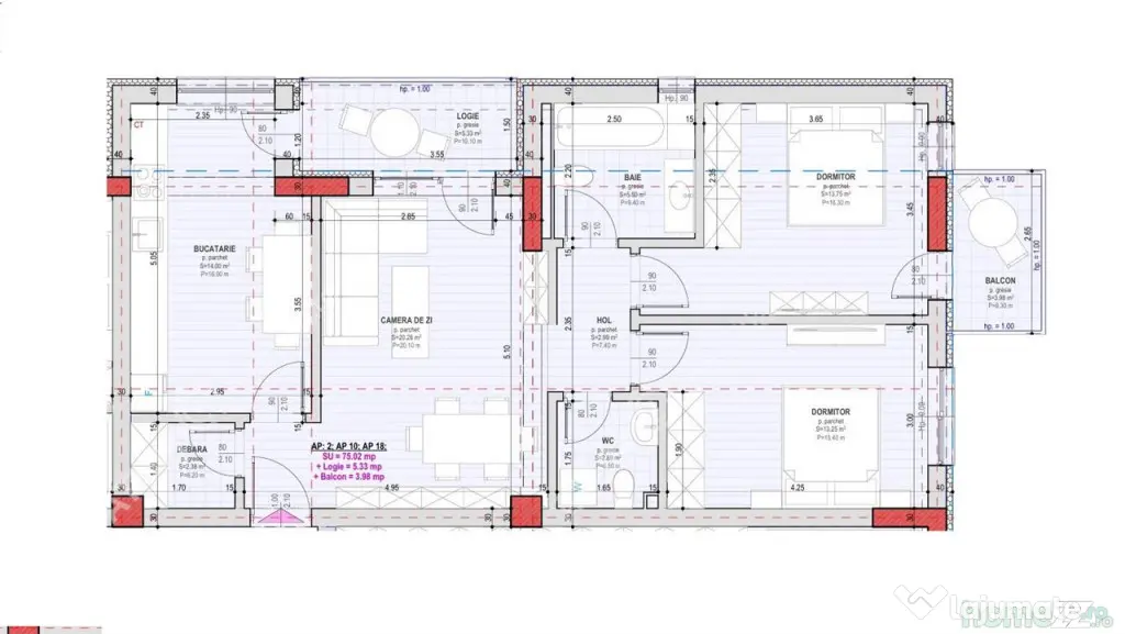 Apartament la cheie cu 3 camere 2 bai si 2 balcoane zona Pic - Sibiu (Sibiu)