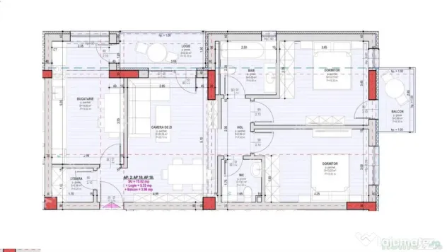 Apartament la cheie cu 3 camere 2 bai si 2 balcoane zona Pic - Sibiu (Sibiu)