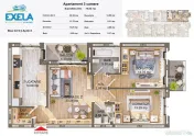 Apartament la cheie cu 3 camere 2 bai si 2 balcoane zona Pic 