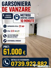 Garsoniera Metrou Dimitrie Leonida Gata de Mutare Parcare