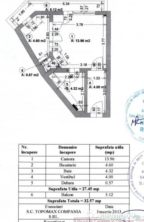 Garsonieră 32,57 mp | Zona Dacia – Piața Gemeni - com...