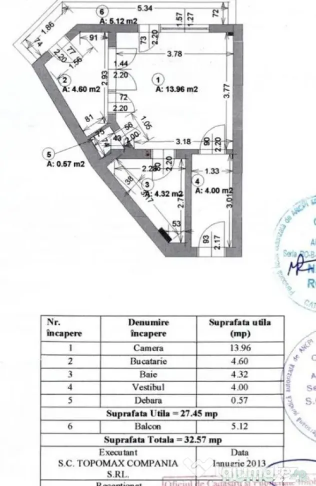 Garsonieră 32,57 mp | Zona Dacia – Piața Gemeni - com...