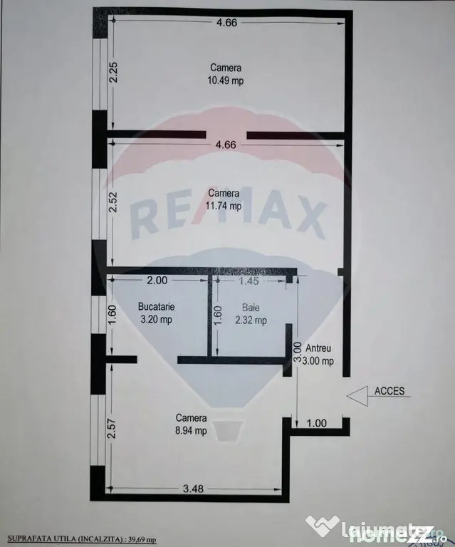 Apartament cu 3 camere de închiriat în zona Intim