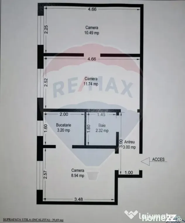 Apartament cu 3 camere de închiriat în zona Intim