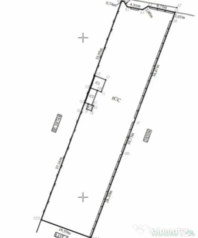 Teren utilități, 1.236 mp, 16.6 m deschidere, zona Cârcea