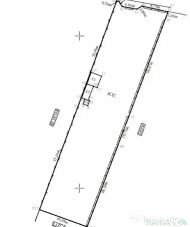 Teren utilități, 1.236 mp, 16.6 m deschidere, zona Cârcea