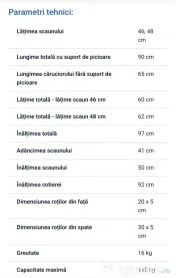 Scaun cu rotile pliabil 