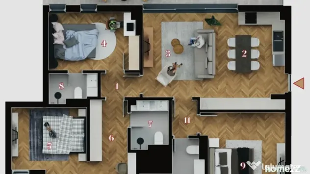 Apartament 4 camere Decebal Piata Muncii