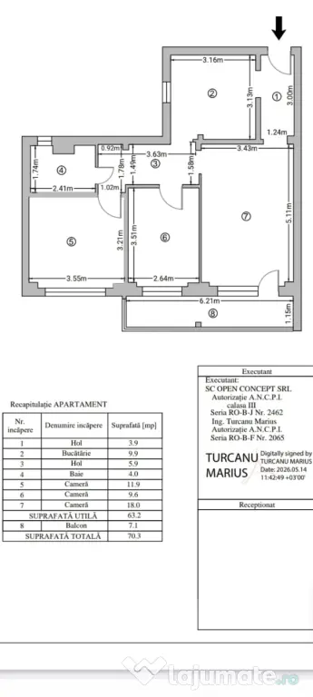 Apartament 3 camere, Militari-Lujerului