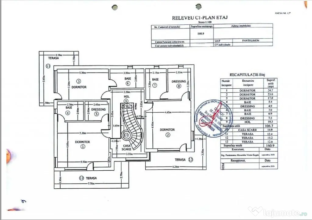 Casa P 1 - 5 camere - s.u. 208 mp - Teren 908 - Pantelimon -