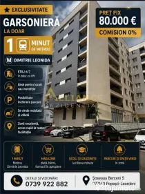 Exclusivitate Garsoniera 1 Minut Metrou Dimitrie Leonida