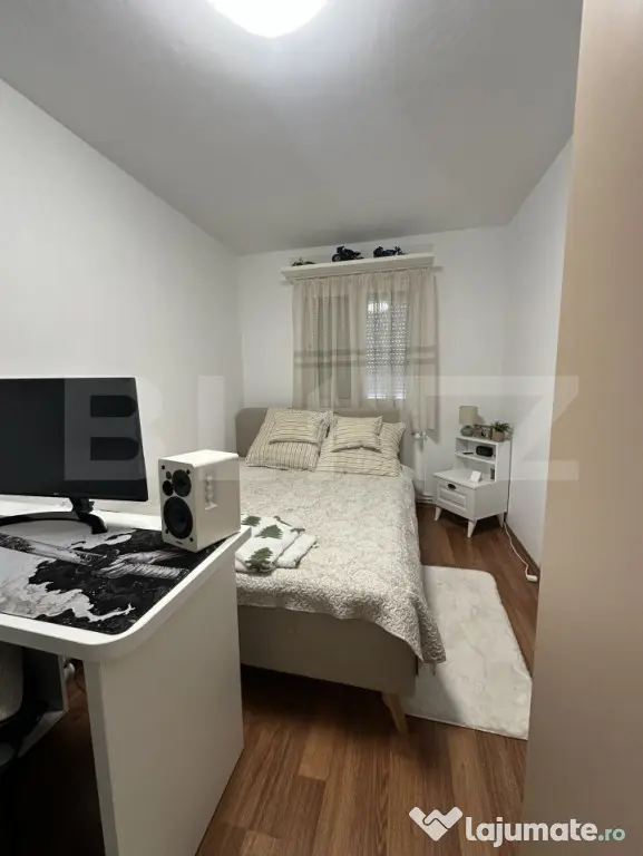 Apartament cu 2 camere, 35 mp, semidecomodat, mobilat/utilat