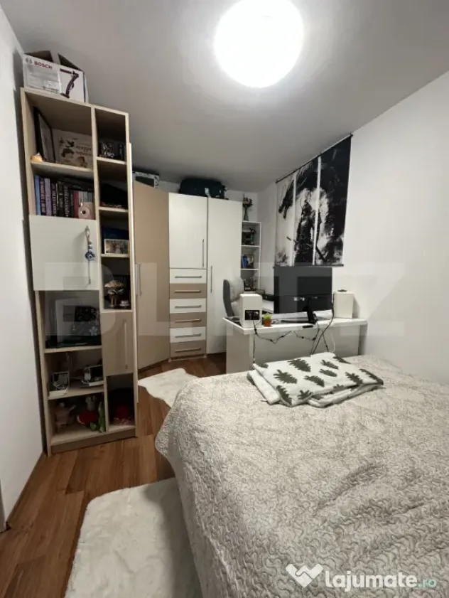 Apartament cu 2 camere, 35 mp, semidecomodat, mobilat/utilat