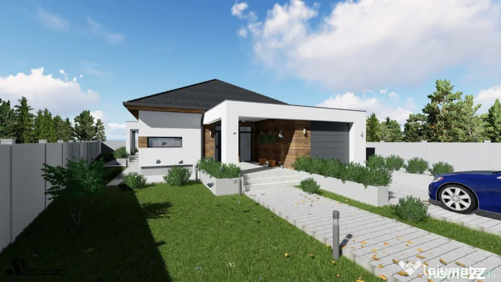 Teren intravilan 868mp, autorizatie si proiect casa