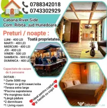 Cabana de închiriat 400 lei toată proprietatea