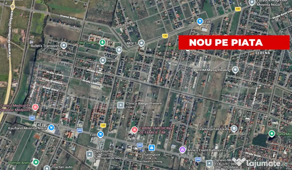Teren intravilan 822 mp, toate utilitatile, dublu front stra