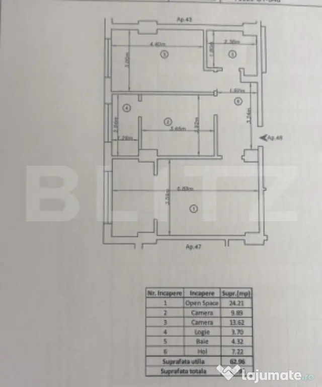 Apartament 3 camere decomandat – Crystal Residence Rediu