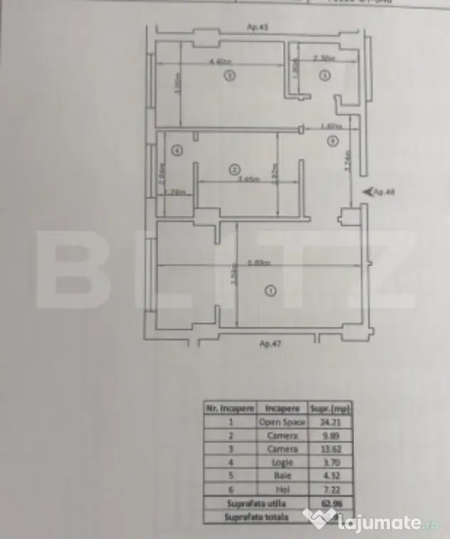 Apartament 3 camere decomandat – Crystal Residence Rediu