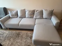 Canapea colțar extensibilă, lada depozitare 