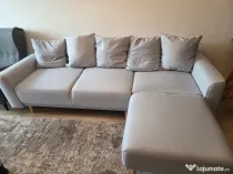 Canapea colțar extensibilă, lada depozitare