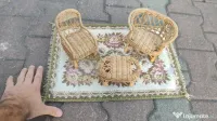 Mobilier miniatural din ratan pentru papusi 