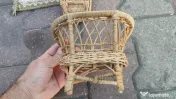 Mobilier miniatural din ratan pentru papusi
