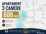 3 camere Nicolae Grigorescu decomandat, et. 1, an 1964, 73 m