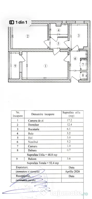 Apartament 2 camera(necesita renovare)