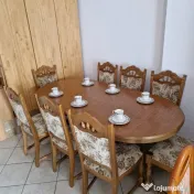 Masă extensibilă din lemn masiv