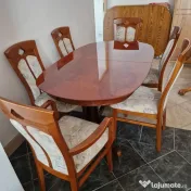 Masă extensibilă din lemn masiv