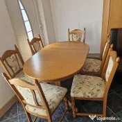 Masă extensibilă din lemn masiv
