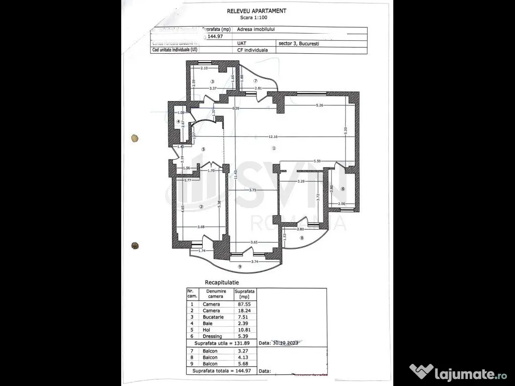 Unirii - Doua apartamente lipite 299 mp