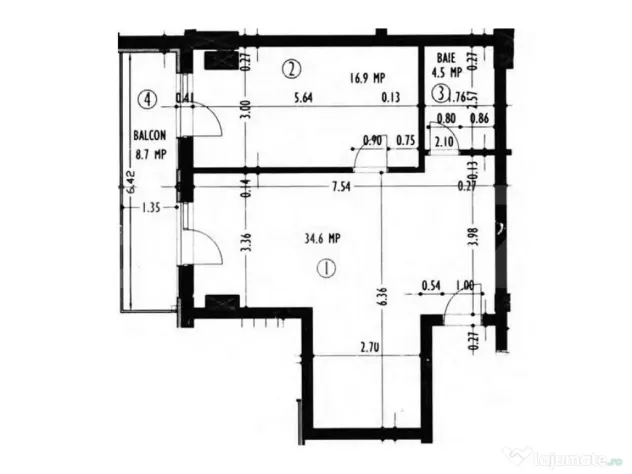 Apartament nou cu C.F. 2 camere 56 mp utili, terasă, Mără