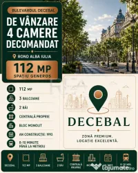4 camere Decebal/Rond Alba Iulia dec.,centrală,et. 6,an 199
