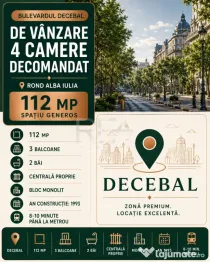 4 camere Decebal/Rond Alba Iulia dec.,centrală,et. 6,an 199