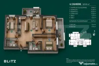 Apartament 4 camere 123 mp / Ansamblu nou / Buna ziua / NZEB