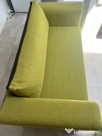 Canapea verde extensibila nou.