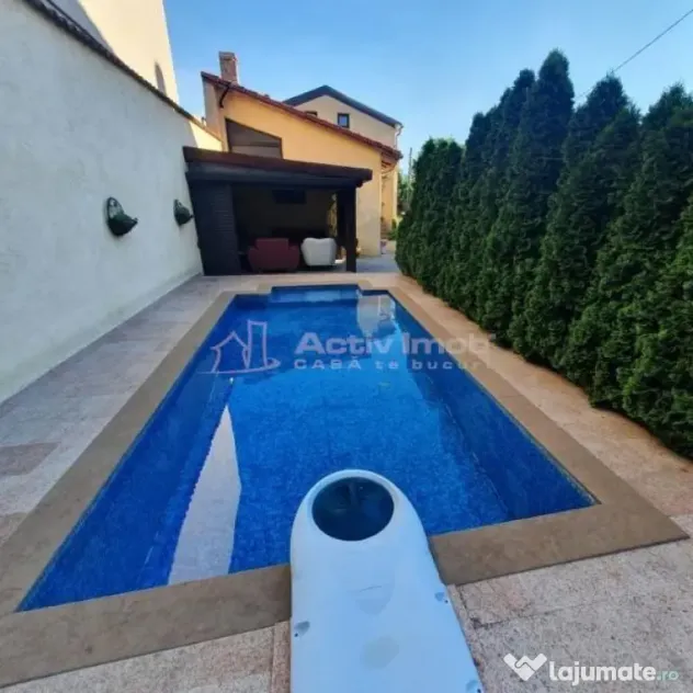 Casa boiereasca, eleganta,piscina, mobilata, teren 613 mp -