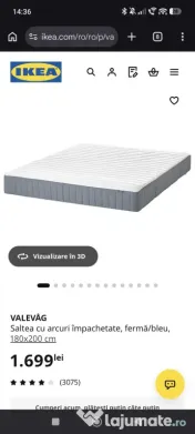Saltea King size Ikea Valevag 