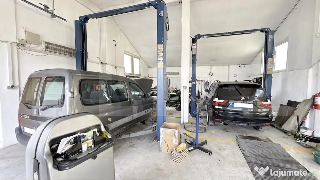 Hală cu service auto funcțional – 300 mp, 700 mp teren,